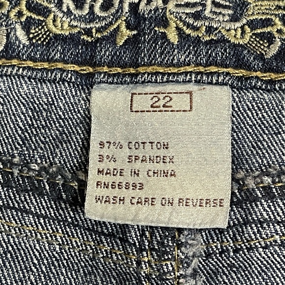 Nofuse Womens Jean Skirt Raw Hem Pluse Size 22 - Picture 4 of 7